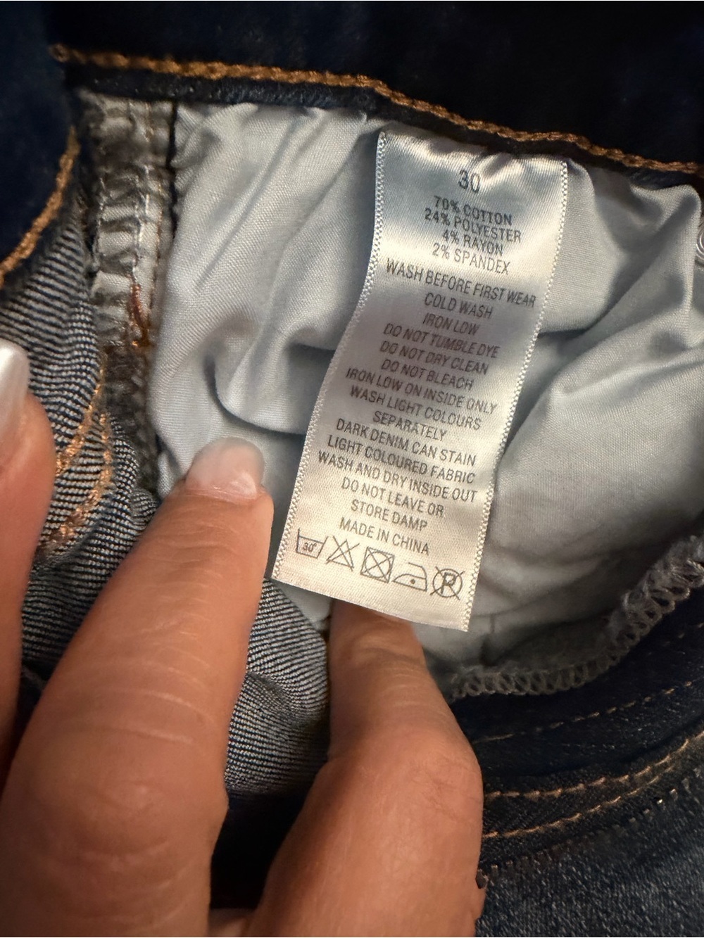 Casual Women's Bootcut Jeans - Blue Wash - Picture 5 of 5